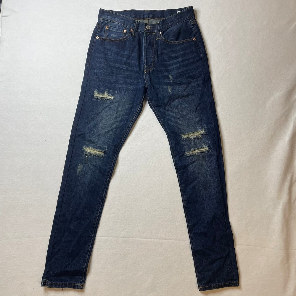 Levi's 501 T Made‎ In Japan Distressed Blue Denim Jeans Mens 30x32 Please Read